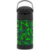 imageTHERMOS FUNTAINER Water Bottle with Straw  12 Ounce  Kids Stainless Steel Vacuum Insulated Water Bottle with Lid BarbieMinecraft