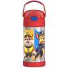 imageTHERMOS FUNTAINER Water Bottle with Straw  12 Ounce  Kids Stainless Steel Vacuum Insulated Water Bottle with Lid BarbiePAW PATROL BOY