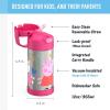 imageTHERMOS FUNTAINER Water Bottle with Straw  12 Ounce  Kids Stainless Steel Vacuum Insulated Water Bottle with Lid BarbiePeppa Pig