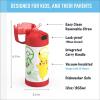 imageTHERMOS FUNTAINER Water Bottle with Straw  12 Ounce  Kids Stainless Steel Vacuum Insulated Water Bottle with Lid BarbiePokemon