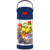 imageTHERMOS FUNTAINER Water Bottle with Straw  12 Ounce  Kids Stainless Steel Vacuum Insulated Water Bottle with Lid BarbieSuper Mario Brothers
