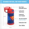 imageTHERMOS FUNTAINER Water Bottle with Straw  12 Ounce  Kids Stainless Steel Vacuum Insulated Water Bottle with Lid BarbieSuperman