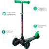 imageVoyager  Self Balancing Kick Scooter with Light Up Wheels Extra Wide Deck 3 Wheel Platform Foot Activated Brake 75 lbs Limit Kids ampamp Toddlers Girls or Boys for Ages 3 and UpMonster Jam