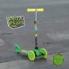 imageVoyager  Self Balancing Kick Scooter with Light Up Wheels Extra Wide Deck 3 Wheel Platform Foot Activated Brake 75 lbs Limit Kids ampamp Toddlers Girls or Boys for Ages 3 and UpTMNT