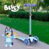 imageVoyager  Self Balancing Kick Scooter with Light Up Wheels Extra Wide Deck 3 Wheel Platform Foot Activated Brake 75 lbs Limit Kids ampamp Toddlers Girls or Boys for Ages 3 and UpBluey