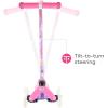 imageVoyager  Self Balancing Kick Scooter with Light Up Wheels Extra Wide Deck 3 Wheel Platform Foot Activated Brake 75 lbs Limit Kids ampamp Toddlers Girls or Boys for Ages 3 and UpMy Little Pony