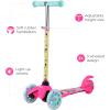 imageVoyager  Self Balancing Kick Scooter with Light Up Wheels Extra Wide Deck 3 Wheel Platform Foot Activated Brake 75 lbs Limit Kids ampamp Toddlers Girls or Boys for Ages 3 and UpBarbie
