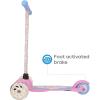 imageVoyager  Self Balancing Kick Scooter with Light Up Wheels Extra Wide Deck 3 Wheel Platform Foot Activated Brake 75 lbs Limit Kids ampamp Toddlers Girls or Boys for Ages 3 and UpPeppa Pig