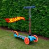 imageVoyager  Self Balancing Kick Scooter with Light Up Wheels Extra Wide Deck 3 Wheel Platform Foot Activated Brake 75 lbs Limit Kids ampamp Toddlers Girls or Boys for Ages 3 and UpHot Wheels