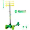 imageVoyager  Self Balancing Kick Scooter with Light Up Wheels Extra Wide Deck 3 Wheel Platform Foot Activated Brake 75 lbs Limit Kids ampamp Toddlers Girls or Boys for Ages 3 and UpTMNT