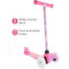 imageVoyager  Self Balancing Kick Scooter with Light Up Wheels Extra Wide Deck 3 Wheel Platform Foot Activated Brake 75 lbs Limit Kids ampamp Toddlers Girls or Boys for Ages 3 and UpMy Little Pony