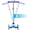 imageVoyager  Self Balancing Kick Scooter with Light Up Wheels Extra Wide Deck 3 Wheel Platform Foot Activated Brake 75 lbs Limit Kids ampamp Toddlers Girls or Boys for Ages 3 and UpBluey