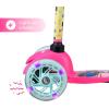 imageVoyager  Self Balancing Kick Scooter with Light Up Wheels Extra Wide Deck 3 Wheel Platform Foot Activated Brake 75 lbs Limit Kids ampamp Toddlers Girls or Boys for Ages 3 and UpBarbie