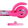 imageVoyager  Self Balancing Kick Scooter with Light Up Wheels Extra Wide Deck 3 Wheel Platform Foot Activated Brake 75 lbs Limit Kids ampamp Toddlers Girls or Boys for Ages 3 and UpBarbie