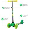 imageVoyager  Self Balancing Kick Scooter with Light Up Wheels Extra Wide Deck 3 Wheel Platform Foot Activated Brake 75 lbs Limit Kids ampamp Toddlers Girls or Boys for Ages 3 and UpTMNT