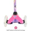 imageVoyager  Self Balancing Kick Scooter with Light Up Wheels Extra Wide Deck 3 Wheel Platform Foot Activated Brake 75 lbs Limit Kids ampamp Toddlers Girls or Boys for Ages 3 and UpMy Little Pony