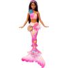 imageBarbie Mermaid Toy Dolls with Surprise Magic Blooming Flowers Feature Ombre Tails Pearl Headband Accessory ampamp Long Blonde Hair with Pink HighlightsBrunette Mermaid