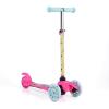 imageVoyager  Self Balancing Kick Scooter with Light Up Wheels Extra Wide Deck 3 Wheel Platform Foot Activated Brake 75 lbs Limit Kids ampamp Toddlers Girls or Boys for Ages 3 and UpBarbie