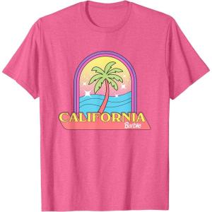 imageBarbie  California Summer Palm TShirtPink Heather