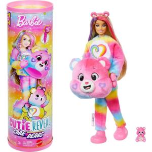 imageBarbie Cutie Reveal Care Bears Doll ampamp Accessories Series 2 Dream Bright Bear with 10 Surprises Including Color Change ampamp Mini BearPink