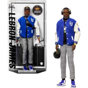 imageBarbie Signature Lebron James Kenbassadors Doll Collectible with Varsity Bomber Jacket Outfit ampamp Accessories Including Headphones Sunglasses ampamp More