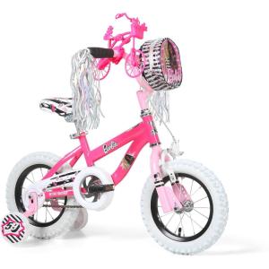 imageDynacraft Barbie 1218 Inch Girls BMX Bike for Age 39 Years  Fun and Stylish Design Sturdy and Durable Perfect for Kids Learning to Ride Easy to Assemble Ideal for Young RidersNeon Pink
