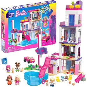 imageMEGA Barbie Color Reveal Building Toys Set DreamHouse with 545 Pieces 5 MicroDolls 6 Pets and Accessories 30  Surprises Kids Ages 6 Years