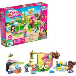 imageMEGA Construx Barbie Kids Building Blocks Toy Set Animal Grooming Station with 97 Pieces 3 MicroDolls Barbie Pets and Accessories Ages 4 YearsBarbie Animal Care