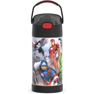 imageTHERMOS FUNTAINER Water Bottle with Straw  12 Ounce  Kids Stainless Steel Vacuum Insulated Water Bottle with Lid BarbieAvengers