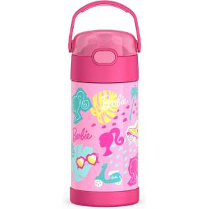 imageTHERMOS FUNTAINER Water Bottle with Straw  12 Ounce  Kids Stainless Steel Vacuum Insulated Water Bottle with Lid BarbieBarbie