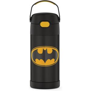 imageTHERMOS FUNTAINER Water Bottle with Straw  12 Ounce  Kids Stainless Steel Vacuum Insulated Water Bottle with Lid BarbieBatman