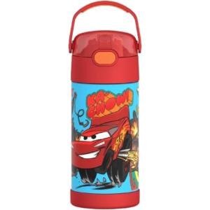 imageTHERMOS FUNTAINER Water Bottle with Straw  12 Ounce  Kids Stainless Steel Vacuum Insulated Water Bottle with Lid BarbieCars