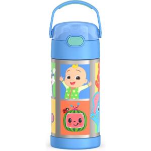 imageTHERMOS FUNTAINER Water Bottle with Straw  12 Ounce  Kids Stainless Steel Vacuum Insulated Water Bottle with Lid BarbieCocomelon