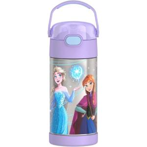 imageTHERMOS FUNTAINER Water Bottle with Straw  12 Ounce  Kids Stainless Steel Vacuum Insulated Water Bottle with Lid BarbieFrozen 2