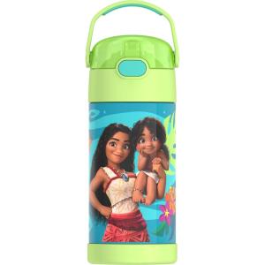 imageTHERMOS FUNTAINER Water Bottle with Straw  12 Ounce  Kids Stainless Steel Vacuum Insulated Water Bottle with Lid BarbieMoana 2