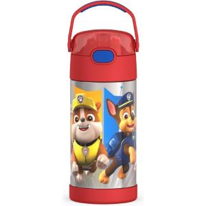 imageTHERMOS FUNTAINER Water Bottle with Straw  12 Ounce  Kids Stainless Steel Vacuum Insulated Water Bottle with Lid BarbiePAW PATROL BOY