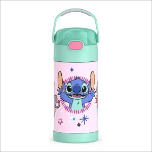 imageTHERMOS FUNTAINER Water Bottle with Straw  12 Ounce  Kids Stainless Steel Vacuum Insulated Water Bottle with Lid BarbieStitch