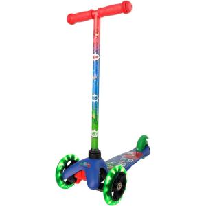 imageVoyager  Self Balancing Kick Scooter with Light Up Wheels Extra Wide Deck 3 Wheel Platform Foot Activated Brake 75 lbs Limit Kids ampamp Toddlers Girls or Boys for Ages 3 and UpPJ Mask