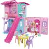 imageBarbie Chelsea Toy Dollhouse with 15 Accessories PopUp House Expands to 17 x 13 inches with 5 Play Areas ampamp Slide Includes Small Doll ampamp Pet Dog