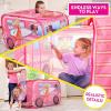 imageBarbie Coastal Cowgirl Camper PopUp Play Tent for Kids  Indoor Playhouse with RollUp Door ampamp Roof Openings  Easy Setup Folds Flat for Storage  Safe for Toddlers ampamp Kids Ages 3