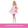 imageBarbie Deluxe Style Doll 3 in Barbiecore Outfit Blond Hair in Top Knot Pink Pastel Dress with Oversized Bow and Accessories Like Mesh TightsBlonde