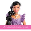 imageBarbie Deluxe Style Doll 6 in Metallic Coral Pink Dress with Bubble Hem Black Hair in Ponytail Accessories Like Sunglasses Jewelry and HandbagMetallic Purple Top and Shorts