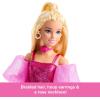 imageBarbie Deluxe Style Doll 6 in Metallic Coral Pink Dress with Bubble Hem Black Hair in Ponytail Accessories Like Sunglasses Jewelry and HandbagMetallic Pink Top and Pants