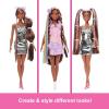 imageBarbie Fun ampamp Fancy Doll ampamp Accessories Blonde Fashion Doll with ExtraLong Hair ampamp 2 Looks Including Silver Metallic Dress ampamp Hair ExtensionBlack Hair