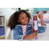 imageBarbie Fun ampamp Fancy Doll ampamp Accessories Blonde Fashion Doll with ExtraLong Hair ampamp 2 Looks Including Silver Metallic Dress ampamp Hair ExtensionBrunettePink Hair