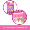 imageBarbie Mysteries Beach Detectives Malibu Doll ampamp Cotton Candy Game Booth Playset with 20 Accessories Including Prizes