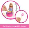 imageBarbie Mysteries Beach Detectives Malibu Doll ampamp Cotton Candy Game Booth Playset with 20 Accessories Including Prizes