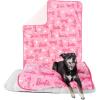 imageFranco Pet Barbie Super Soft Cozy Waterproof SherpaBacked Blanket Throw for Medium Dogs CouchBedCar 40x50 Officially Licensed ProductBarbie