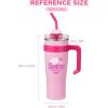 imageMINISO Barbie Collection Steel Cup with Handle and Straw 1600mL  Stylish and Sustainable Drinkware for Barbie EnthusiastsLight Pink