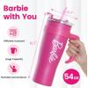 imageMINISO Barbie Collection Steel Cup with Handle and Straw 1600mL  Stylish and Sustainable Drinkware for Barbie EnthusiastsPink Barbie